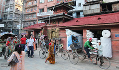 Center of Thamel District in Kathmandu Nepal