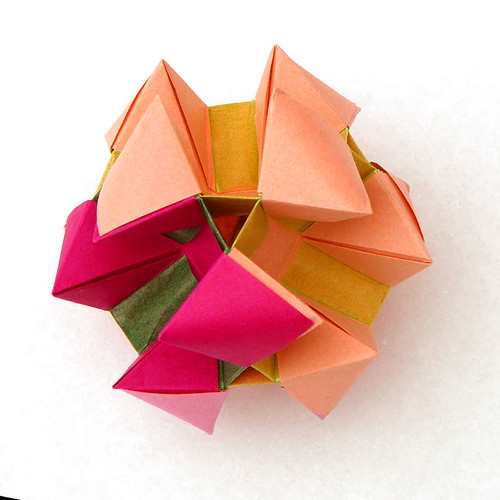 snow origami lawson modularorigami kusudama denverlawson octahedralsymmetry simplepaper