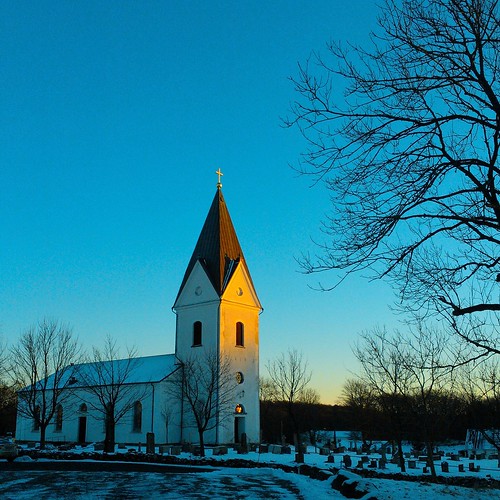 blue trees sunset sky church nokia sweden varberg valinge lumia800