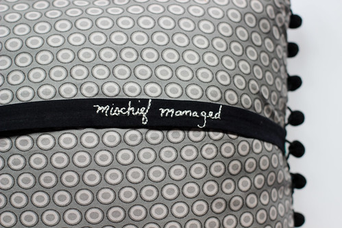 Mischief Managed Pillow by Amanda by Jeni Baker