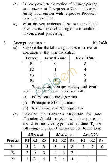 UPTU B.Tech Question Papers - CS-403-Operating System