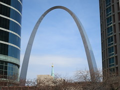 Arch between two Round Buildings