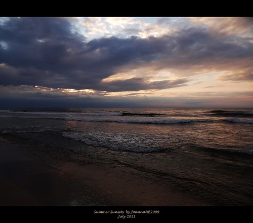 sunset sea summer seascape beach nature water clouds evening poland polska pomerania thebalticsea