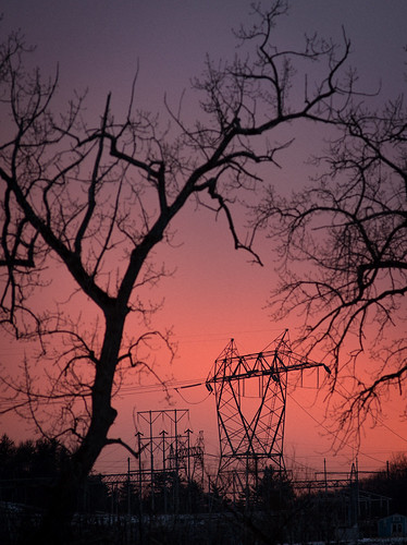 trees sunset sky lines nikon glow power towers d600