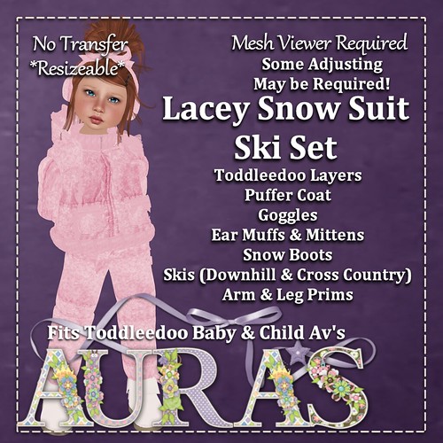 Lacey Baby Ski Set in Pink for Toddleedoo Sizes ONLY by AuraMilev