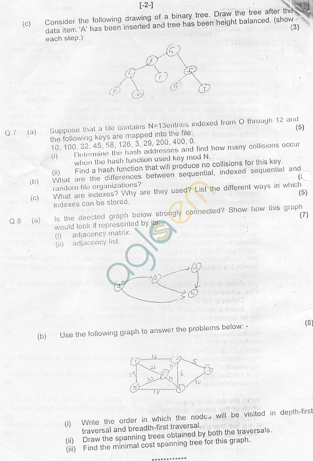 GGSIPU: Question Papers Third Semester  End Term 2007  ETCS-211