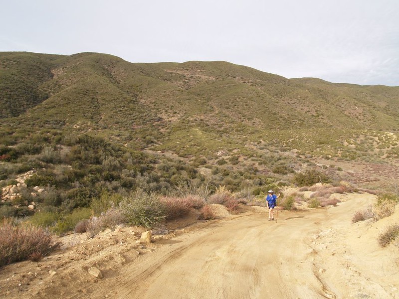 Climbing up the Mason Valley Truck Trail from the bottom of Chariot Canyon