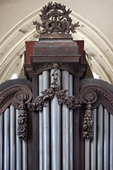 Détail de l’orgue de l’église Notre-Dame de Louviers