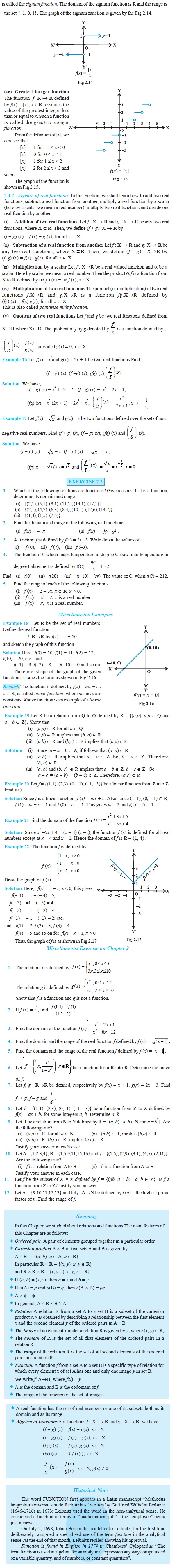 NCERT Class XI Mathematics Chapter 2 – Relations and Functions