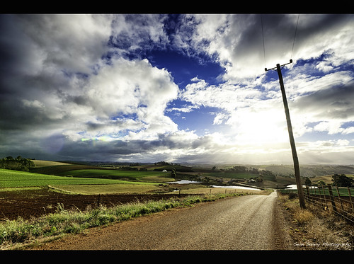 road sky clouds sony forth tasmania crops feilds a99 seansaveryphotography