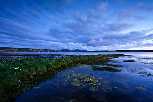 summer sky nature water night landscape orkney stenness wideangle calm loch
