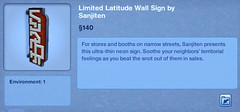 Limited Latitude Wall Sign by Sanjiten