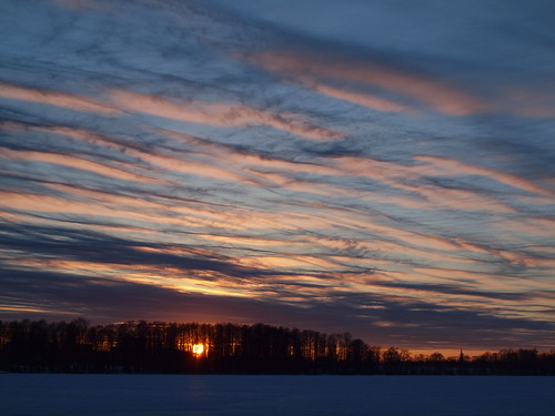 winter sunset sky cloud lake snow lago see evening meer estonia estland viro estonie λίμνη эстония saadjärv tartumaa oзеро äksi εσθονία