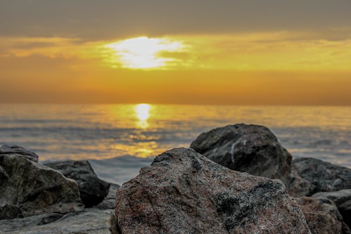 sunset sea sun beach wave srilanka colombo wellawatte