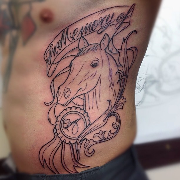 First session of new project, in lovely memory. Prima seduta. #tattoo # ...