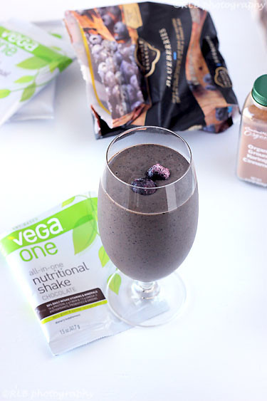 Chocolate Berry Protein Shake {Vegan}