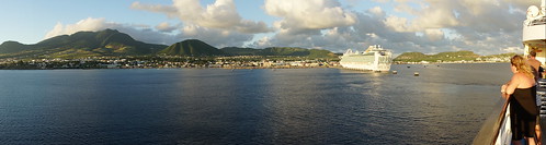 cruise people holiday sunshine port island dock ship sony dream thomson ms caribbean alpha ventura stkitts a77