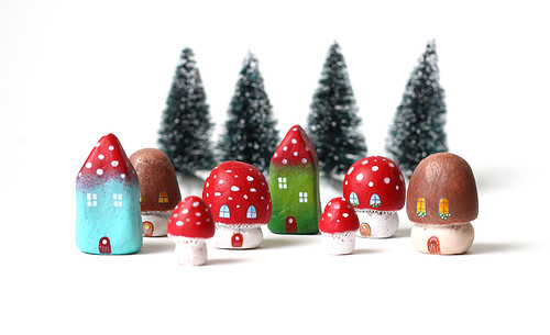 Little mushroom houses
