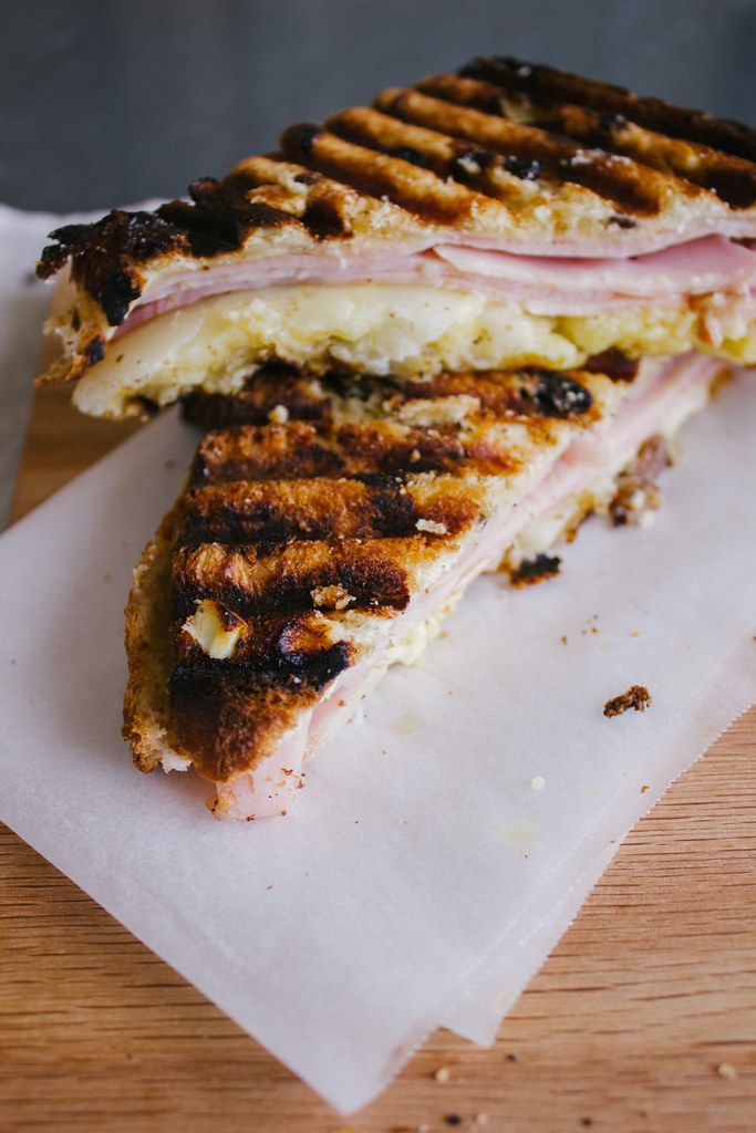 Cheese, Ham and Pear Toastie