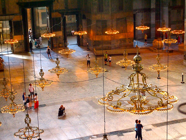 Chandeliers in Hagia Sophia