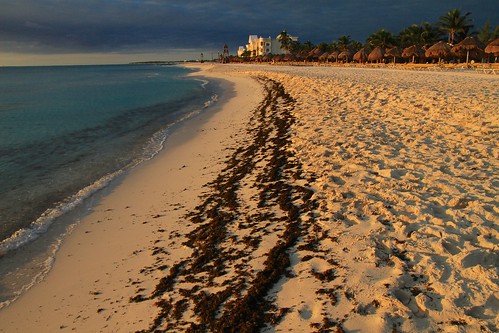 sky white green beach sunrise canon landscape mexico sand waves 7d tropical caribbean 2011