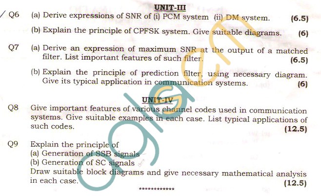 GGSIPU Question Papers Fourth Semester – End Term 2010 – ETIT-208