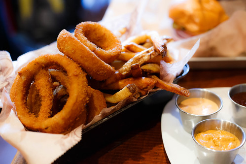fries and onion rings