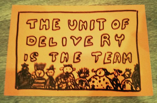 The unit of delivery is the team