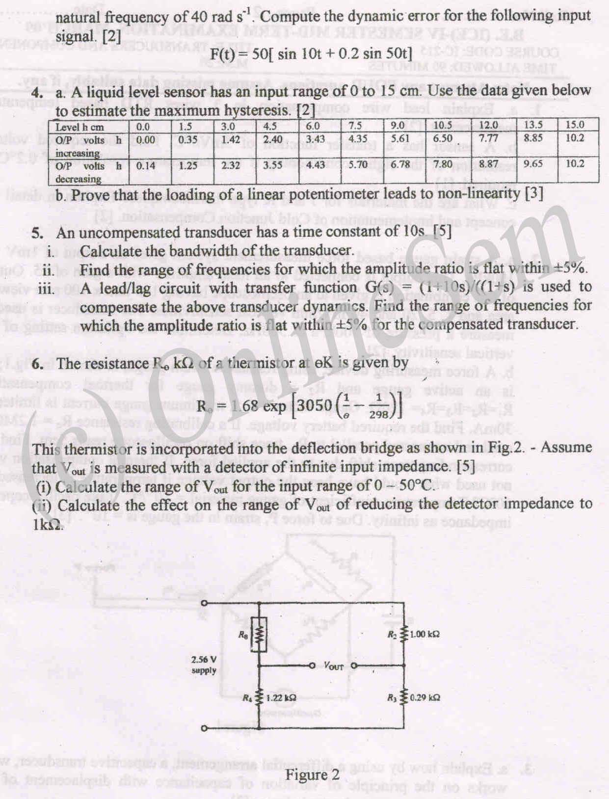 NSIT: Question Papers 2009 – 4 Semester - Mid Sem - IC-215