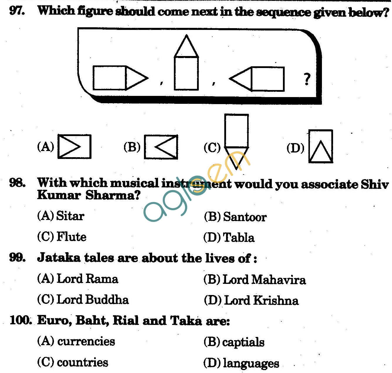 NSTSE 2010 Class V Question Paper with Answers - General Knowledge