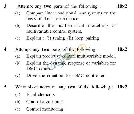UPTU B.Tech Question Papers - IC-801-Process Control