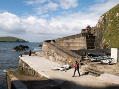 Waiting for the ferry at Dunquin Pier