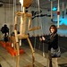 Cynthia Binkerd Selikoff dancing with my giant marionette stickperson