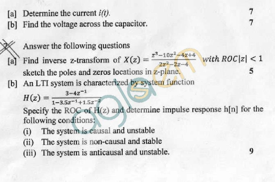 DTU Question Papers 2011 - 3 Semester - End Sem - EC-205