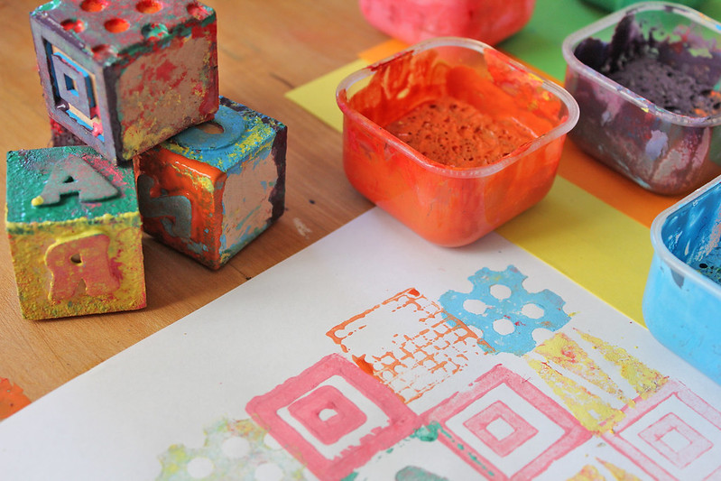 Learn how to make a stamp using fun foam and a wood blocks.