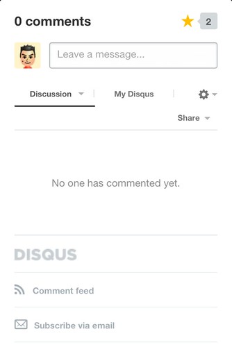 Embeded Disqus Comment Area