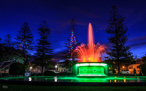 sunset newzealand fountain night nightlights wideangle northisland napier hawkesbay canon1022mm tomparkerfountain canon7d newyears2013