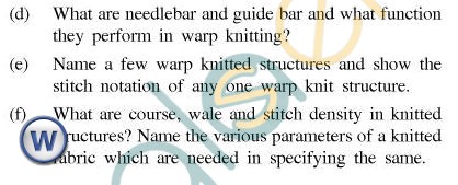 UPTU B.Tech Question Papers - CT-801(N) - Advance Fabric Manufacturing