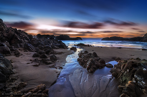 ocean california longexposure sunset beach reflections twilight rocks waves dusk shoreline shore lowtide halfmoonbay pescadero
