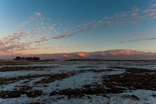 winter sunset snow clouds scenic ©jrj
