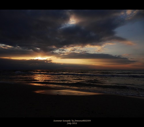 sunset sea summer sky seascape beach nature water clouds landscape colours poland polska pomerania thebalticsea