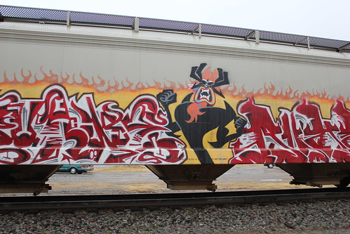 color train graffiti kansas parsons angryman