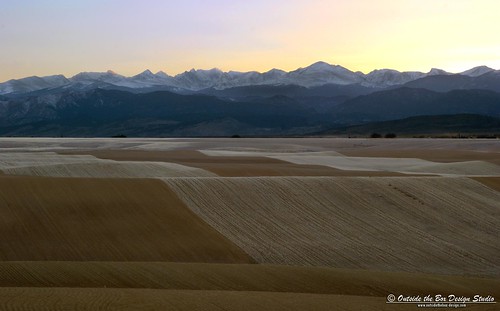 sunset mountains twilight farming fields crops agriculture frontrange winterwheat