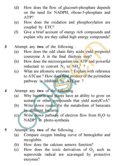 UPTU: B.Tech Question Papers - BT-401 - Biochemistry