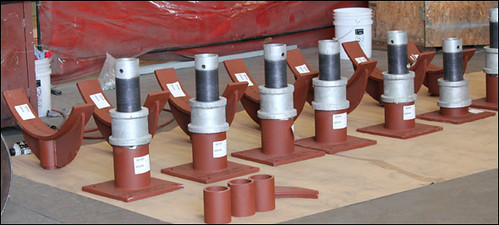 30" Dia. Adjustable Pipe Saddle Supports Designed for an Oil Refinery