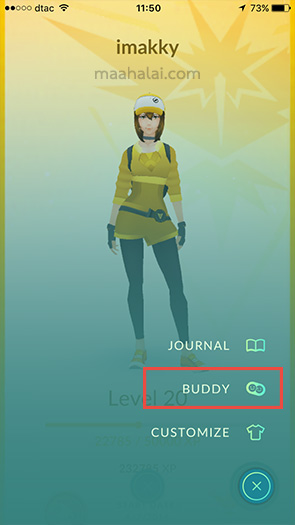Pokemon GO buddy