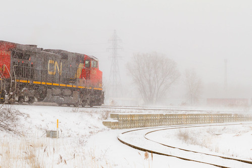 winter snow canada storm yard cn train track quebec montreal rail taschereau canoneos7d 70200lii