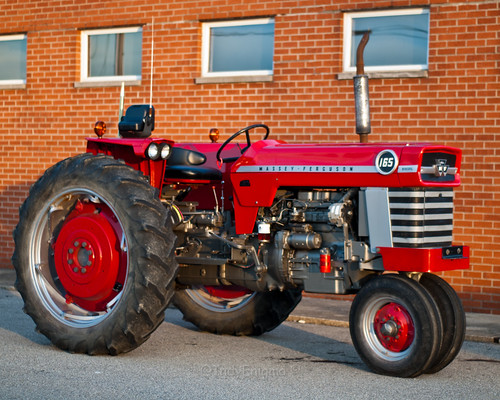 red tractor diesel farming equipment agriculture 165 masseyferguson