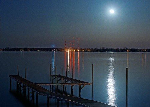 moon reflection water night river greatlakes hdr nikkor50mmf12 sonynex5n