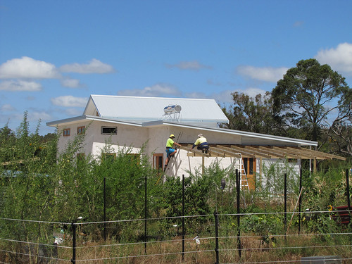 New Carport - Strawbale House Build in Redmond Western Australia